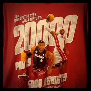 Lebron James Miami Heat Milestone T-shirt